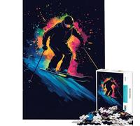 Rompecabezas para Adolescentes 1000 esquiadores en Movimiento Juego práctico Juguete Juego Intelectual Regalos de cumpleaños para Mujeres (tamaño 38x26cm)