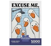 Rompecabezas para Adolescentes 1000 Excuse Me, Are You Pooping Goose Art Rompecabezas para Adolescentes Juego De Ingenio Decoración De Pared Regalos Y Cumpleaños Únicos 70x50cm/1000pcs