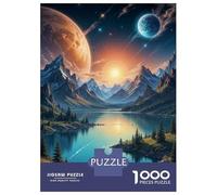 Rompecabezas para Adolescentes 1000 Fantasy Alien Landscape Poster Rompecabezas para Adultos Juego Práctico Mejora La Memoria para Cumpleaños, Navidad 70x50cm/1000pcs