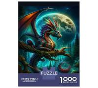 Rompecabezas para Adolescentes 1000 Fantasy Dragon Wall Art Print-4 Rompecabezas DIY Juguetes Difícil Oferta Difícil como Regalos para Toda La Familia 52x38cm/1000pcs