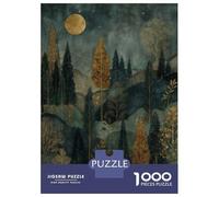 Rompecabezas para Adolescentes 1000 Fantasy Enchanted Forest Under Moonlight Rompecabezas Juegos Familiares Regalos para Mujeres Oferta como Regalos para Toda La Familia 38x26cm/1000pcs