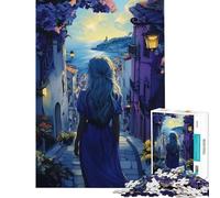 Rompecabezas para Adolescentes 1000 Figuras de una Mujer Caminando hacia el mar Juegos relajantes Juguete Educativo Excelentes Regalos y Actividades Familiares (Tamaño 38x26cm)