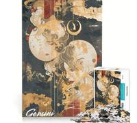 Rompecabezas para Adolescentes 1000 Figuras del Signo Zodiacal Géminis Juegos relajantes interacción Entre Padres e Hijos Regalos de cumpleaños 38x52cm