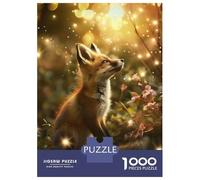 Rompecabezas para Adolescentes 1000 Fox Cubs Enchanted Forest Rompecabezas para Adultos Juguetes De Bricolaje Análisis Y Lógica Ayudan A Ejercitar El Cerebro 52x38cm/1000pcs