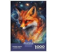 Rompecabezas para Adolescentes 1000 Fox in Cosmos -4 Rompecabezas para Adultos Juguete Decoración De Pared Alivia El Estrés Ayuda A Ejercitar El Cerebro 38x26cm/1000pcs