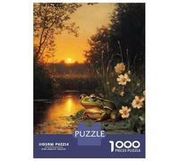 Rompecabezas para Adolescentes 1000 Frog at Sunset Rompecabezas para Adolescentes Juego De Ingenio Decoración De Pared Regalos Y Cumpleaños Únicos 70x50cm/1000pcs