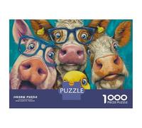 Rompecabezas para Adolescentes 1000 Funny Farm Animal Art Print Rompecabezas DIY Juguetes Difícil Oferta Difícil como Regalos para Toda La Familia 70x50cm/1000pcs