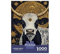 Rompecabezas para Adolescentes 1000 Golden Bull Majesty -1 Rompecabezas para Adultos Juguete Decoración De Pared Alivia El Estrés Ayuda A Ejercitar El Cerebro 70x50cm/1000pcs
