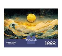 Rompecabezas para Adolescentes 1000 Golden Wave Landscape Rompecabezas para Adultos Juguetes De Bricolaje Análisis Y Lógica Ayudan A Ejercitar El Cerebro 70x50cm/1000pcs