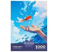 Rompecabezas para Adolescentes 1000 Goldfish in Blue Sky Rompecabezas para Adultos Juego Práctico Patrón De Ensamblaje Oferta como Regalos para Toda La Familia 52x38cm/1000pcs