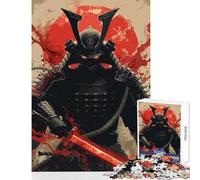 Rompecabezas para Adolescentes: 1000 Guerreros samuráis con Espada roja Arte Digital Juguete Educativo Grandes Regalos y Juguetes Juegos Divertidos colección de Artistas Bellas Artes tamaño 38x52cm