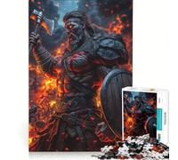 Rompecabezas para Adolescentes 1000 Guerreros Vikingos en Batalla Juegos relajantes interacción Entre Padres e Hijos Regalos de cumpleaños 38x26cm