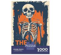 Rompecabezas para Adolescentes 1000 Halloween The Skeleton Rompecabezas para Adultos Juguete Decoración De Pared Alivia El Estrés Ayuda A Ejercitar El Cerebro 38x26cm/1000pcs