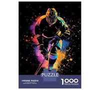 Rompecabezas para Adolescentes 1000 Hockey Player in Action Rompecabezas para Adultos Juguete Decoración De Pared Alivia El Estrés Ayuda A Ejercitar El Cerebro 38x26cm/1000pcs