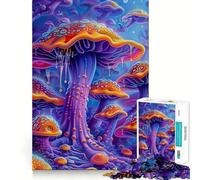 Rompecabezas para Adolescentes 1000 Hongos psicodélicos de Corte preciso, Divertidos, creativos, para ejercitar la Mente, relajantes, Divertidos, (50x75cm)