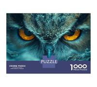 Rompecabezas para Adolescentes 1000 Intense Owl Gaze Rompecabezas para Adolescentes Juego De Ingenio Decoración De Pared Regalos Y Cumpleaños Únicos 70x50cm/1000pcs
