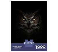 Rompecabezas para Adolescentes 1000 Intense Owl Portrait Rompecabezas Juegos Familiares Regalos para Mujeres Oferta como Regalos para Toda La Familia 70x50cm/1000pcs
