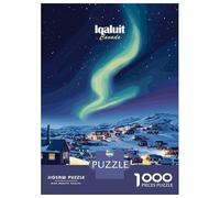 Rompecabezas para Adolescentes 1000 Iqaluit Aurora Borealis Rompecabezas para Adultos Juegos Divertidos Regalos para Mujeres Ayuda A Ejercitar El Cerebro 38x26cm/1000pcs