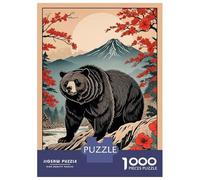 Rompecabezas para Adolescentes 1000 Japanese Bear Mountain Rompecabezas para Adultos Juego Práctico Patrón De Ensamblaje Oferta como Regalos para Toda La Familia 38x26cm/1000pcs