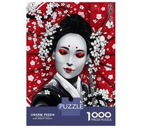Rompecabezas para Adolescentes 1000 Japanese Geisha Ink Wash Rompecabezas Juegos Familiares Regalos para Mujeres Oferta como Regalos para Toda La Familia 70x50cm/1000pcs
