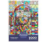 Rompecabezas para Adolescentes 1000 Juke Box Sunshine Flowers Rompecabezas para Adultos Juego Práctico Patrón De Ensamblaje Oferta como Regalos para Toda La Familia 70x50cm/1000pcs