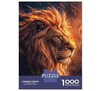 Rompecabezas para Adolescentes 1000 Lion King in Fire Rompecabezas para Adultos Juego Práctico Patrón De Ensamblaje Oferta como Regalos para Toda La Familia 52x38cm/1000pcs