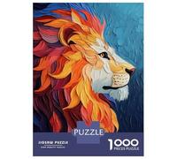 Rompecabezas para Adolescentes 1000 Lion Mountain Landscape Sunset Rompecabezas para Adultos Juego Práctico Patrón De Ensamblaje Oferta como Regalos para Toda La Familia 52x38cm/1000pcs