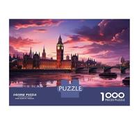 Rompecabezas para Adolescentes 1000 London Big Ben Sunset-2 Rompecabezas para Adultos Juguete Decoración De Pared Alivia El Estrés Ayuda A Ejercitar El Cerebro 70x50cm/1000pcs