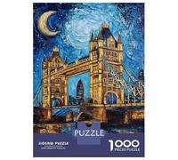 Rompecabezas para Adolescentes 1000 London Bridge at Night Rompecabezas para Adultos Juguete Decoración De Pared Alivia El Estrés Ayuda A Ejercitar El Cerebro 52x38cm/1000pcs