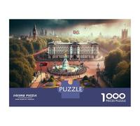 Rompecabezas para Adolescentes 1000 London Cityscape with Buckingham Palace Rompecabezas para Adultos Juego De Ingenio Carrera De Velocidad De Manos para Cumpleaños, Navidad 70x50cm/1000pcs