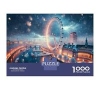 Rompecabezas para Adolescentes 1000 London Eye Winter Wonderland Rompecabezas para Adultos Juego Práctico Patrón De Ensamblaje Oferta como Regalos para Toda La Familia 70x50cm/1000pcs