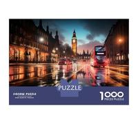 Rompecabezas para Adolescentes 1000 London Night Lights Reflections Rompecabezas para Adultos Juguete Decoración De Pared Alivia El Estrés Ayuda A Ejercitar El Cerebro 52x38cm/1000pcs