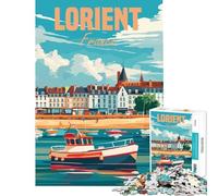 Rompecabezas para Adolescentes 1000 Lorient Francia para Juego Educativo Juguete de desafío Juego Imposible Ideas para Regalos de cumpleaños (tamaño 38x26cm)