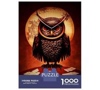 Rompecabezas para Adolescentes 1000 Lucky Owl Painting Rompecabezas para Adultos Juguetes De Bricolaje Análisis Y Lógica Ayudan A Ejercitar El Cerebro 38x26cm/1000pcs