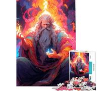 Rompecabezas para Adolescentes 1000 Magic Lord Color God Zen para cumpleaños Navidad Actividades Familiares Juguetes antiestrés Apto para Mayores de 14 años 38x52cm