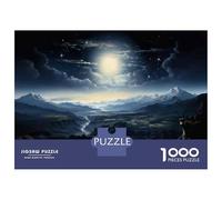 Rompecabezas para Adolescentes 1000 Magical Moonlit Landscape Rompecabezas para Adultos Juego Práctico Mejora La Memoria para Cumpleaños, Navidad 70x50cm/1000pcs