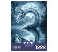Rompecabezas para Adolescentes 1000 Magical Silver Dragon Rompecabezas para Adultos Juego Práctico Mejora La Memoria para Cumpleaños, Navidad 70x50cm/1000pcs