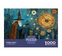 Rompecabezas para Adolescentes 1000 Magical Wizard Reading Book Rompecabezas para Adultos Juego Práctico Patrón De Ensamblaje Oferta como Regalos para Toda La Familia 52x38cm/1000pcs