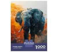Rompecabezas para Adolescentes 1000 Majestic Elephant Gaze Rompecabezas para Adultos Juegos Relajantes Decoración Perfecta Cumpleaños 38x26cm/1000pcs