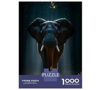 Rompecabezas para Adolescentes 1000 Majestic Elephant in Forest Light Rompecabezas para Adultos Juego De Ingenio Carrera De Velocidad De Manos para Cumpleaños, Navidad 70x50cm/1000pcs
