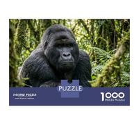 Rompecabezas para Adolescentes 1000 Majestic Gorilla in Lush Green Forest Rompecabezas para Adultos Juguetes De Bricolaje Análisis Y Lógica Ayudan A Ejercitar El Cerebro 52x38cm/1000pcs