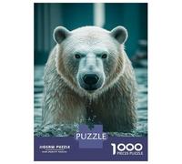 Rompecabezas para Adolescentes 1000 Majestic Polar Bear Rompecabezas DIY Juguetes Difícil Oferta Difícil como Regalos para Toda La Familia 38x26cm/1000pcs