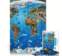 Rompecabezas para Adolescentes 1000 mapas de Dioses,Corte Exacto,Juego de ingenio,Regalo para un Momento de Juego Tranquilo,Regalo de Arte navideño (38x52cm)