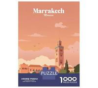 Rompecabezas para Adolescentes 1000 Marrakech Morocco Rompecabezas para Adultos Juego De Ingenio Carrera De Velocidad De Manos para Cumpleaños, Navidad 52x38cm/1000pcs