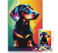 Rompecabezas para Adolescentes 1000 Mi Perro Salchicha Juego de desafío único Desafío difícil Regalos de cumpleaños Tamaño 50x75cm