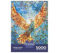 Rompecabezas para Adolescentes 1000 Mosaic Golden Dove Artwork Rompecabezas para Adultos Juegos Divertidos Regalos para Mujeres Ayuda A Ejercitar El Cerebro 38x26cm/1000pcs