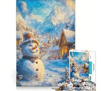 Rompecabezas para Adolescentes 1000 muñecos de Nieve en un país de Las Maravillas Invernal Juguetes para armar decoración para el hogar Toda la Familia 38x52cm
