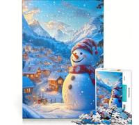Rompecabezas para Adolescentes 1000 muñecos de Nieve navideños Juguetes para armar decoración para el hogar Toda la Familia 38x52cm