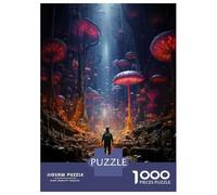 Rompecabezas para Adolescentes 1000 Mystical Mushroom Forest Rompecabezas para Adultos Juego Práctico Mejora La Memoria para Cumpleaños, Navidad 38x26cm/1000pcs