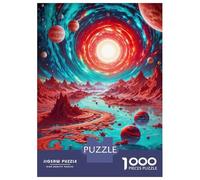 Rompecabezas para Adolescentes 1000 Neon Alien World Rompecabezas para Adultos Juego Práctico Mejora La Memoria para Cumpleaños, Navidad 38x26cm/1000pcs